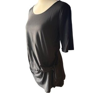 Lands' End Black Short Sleeve Women's Tee